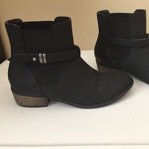 Cute black slip on booties